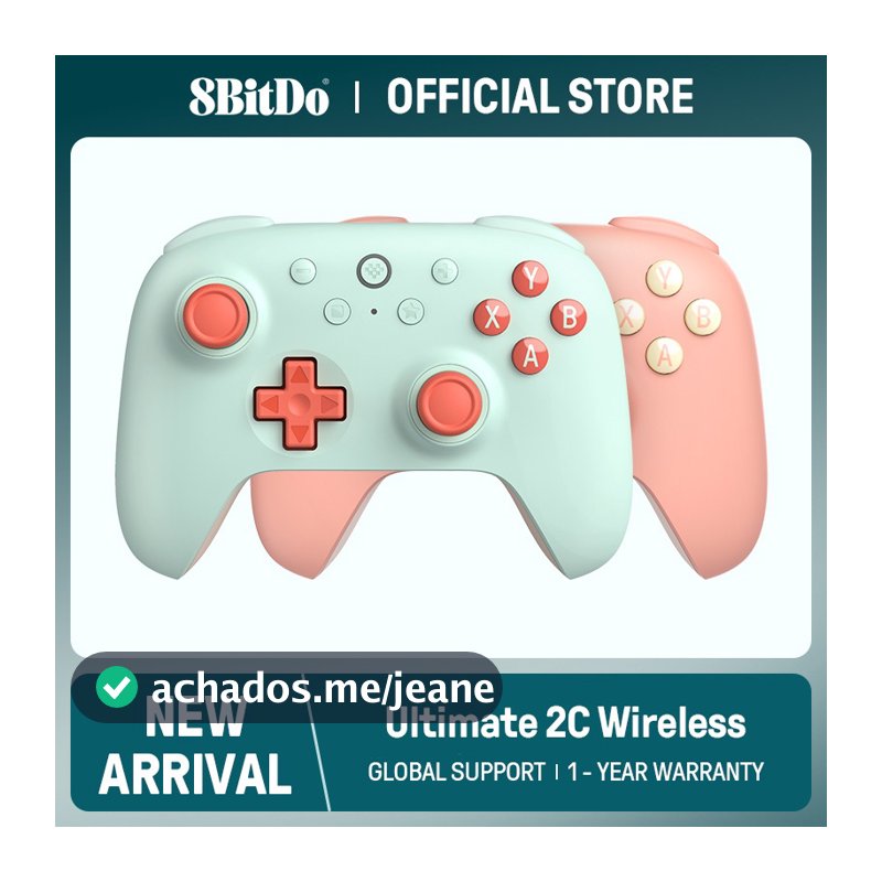 8BitDo Novo Controlador De Jogos Sem Fio Ultimate 2C Para PC , Windows 10 , 11 , Steam Deck , Raspberry Pi , Android Com