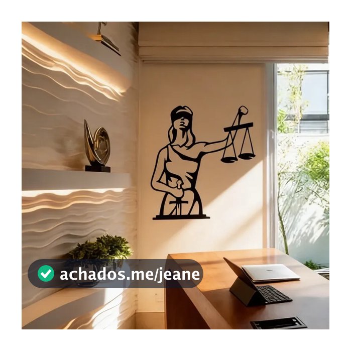 Quadro decorativo para escritórios | direito | Deusa da justiça em MDF 3MM - acompanha dupla face