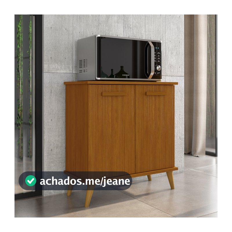 Balcão Armário Multiuso Organizador com 2 Portas e Nicho para Cozinha - Mavi