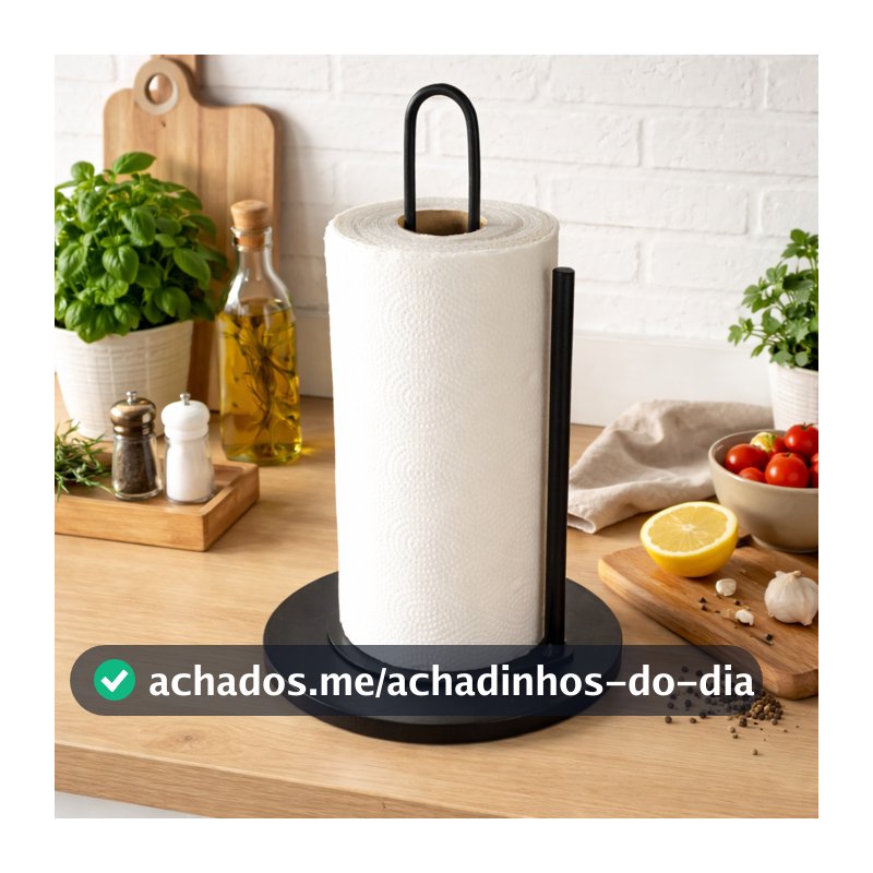 Porta Papel Toalha de Bancada Estilo Suporte Moderno em Aço para Cozinha