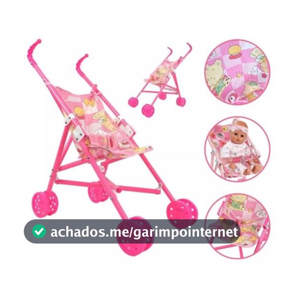 Carrinho De Boneca Bebe Brinquedo Infantil Passeio