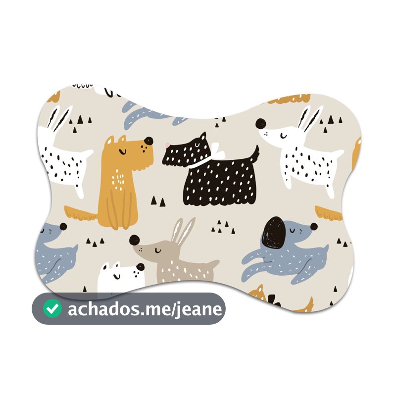 Tapete Pet Osso Dog's Antiderrapante