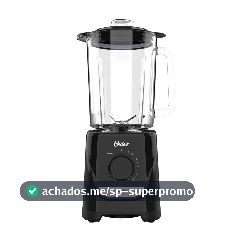 Liquidificador Oster Jarra De Vidro 2,2 Litros Preto 220V 1250W OLIQ520-220