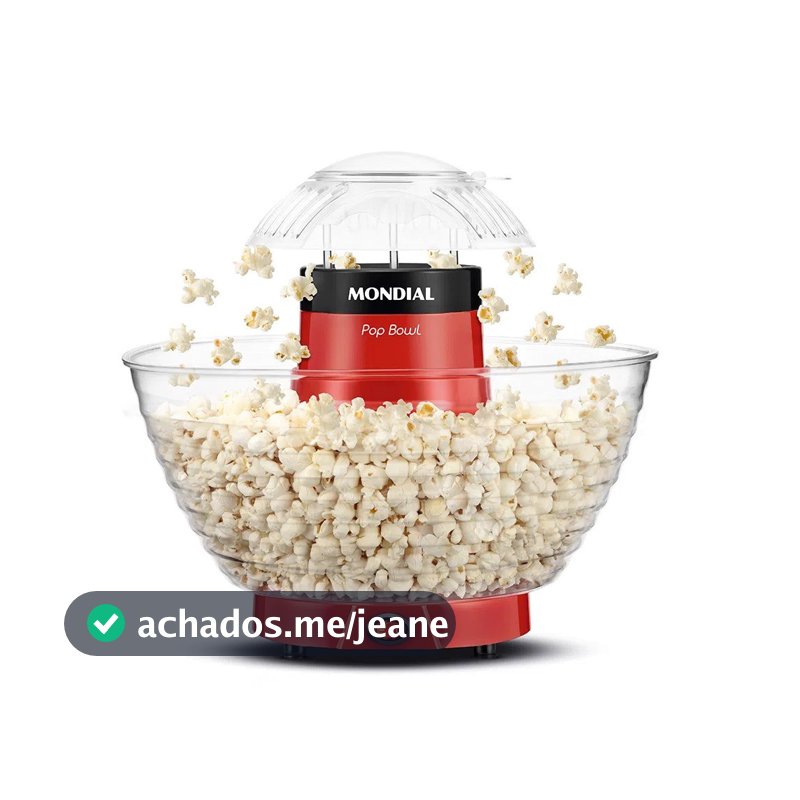 Pipoqueira elétrica  1.200W vermelha Pop Bowl - PP-05- Mondial