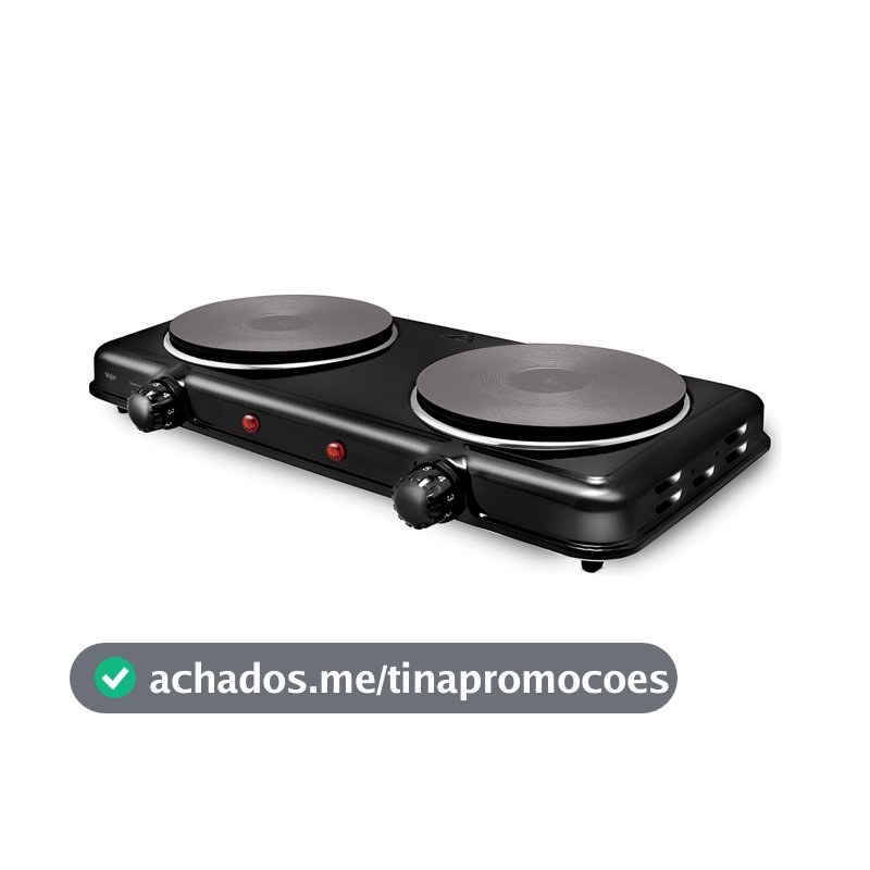Fogão De Mesa Elétrico Elgin Double Cook 2 Bocas 2000w