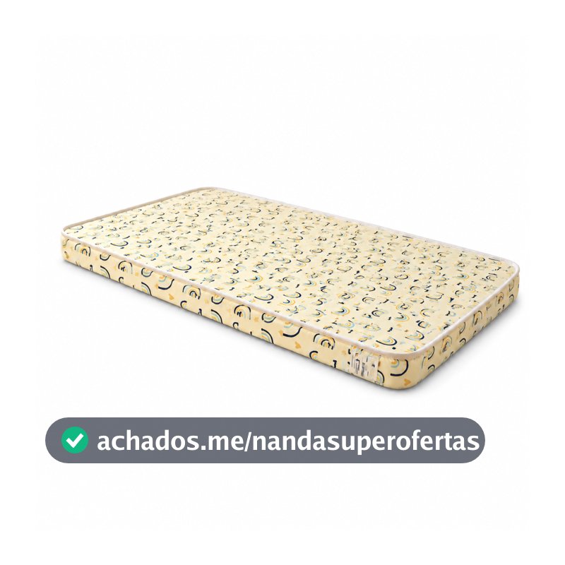 Colchão Infantil Para Berço 130x70x7cm Espuma D18 Antialérgico Antiácaro Antifungo Bebê