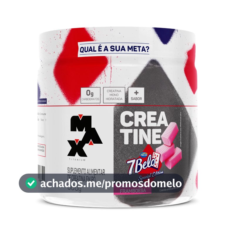 Creatina Sabor 7Belo Max Titanium 300g Creatina 7 Belo