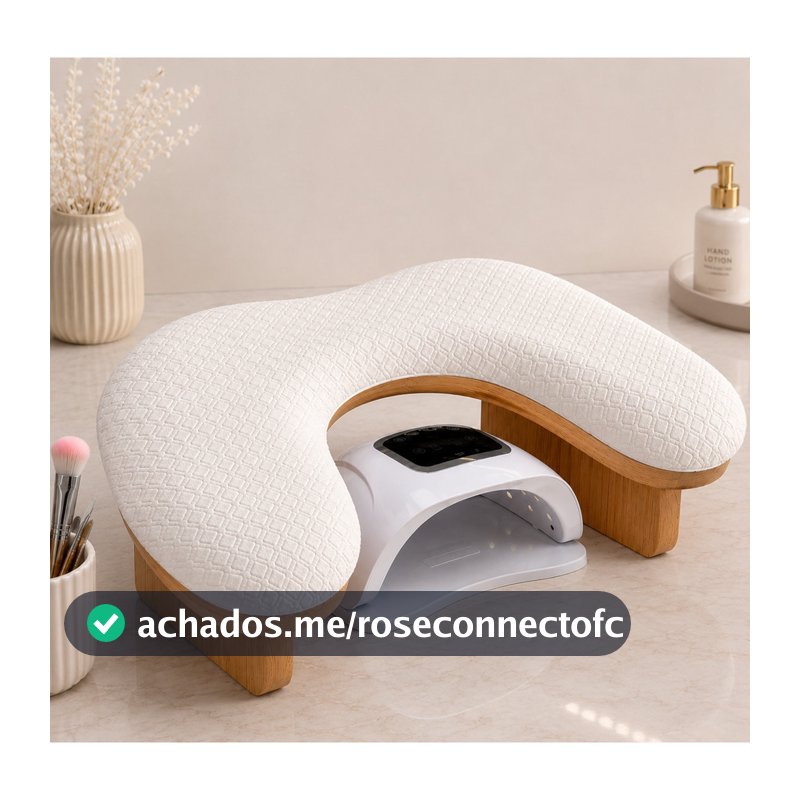 Apoio de Mão Punho Angel Nail Designer Manicure Natural Sintético