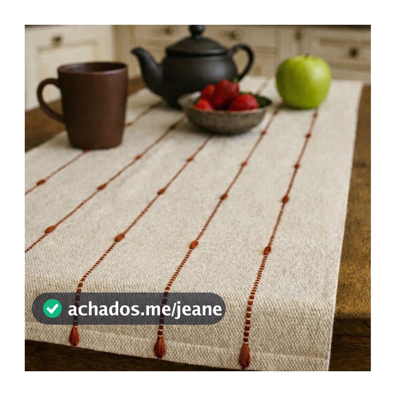 Caminho de Mesa 50cm (Mais Largo que o Padrão) | Artesanal Algodão | Vários Tamanhos | Mesa Posta e Decoração Elegante
