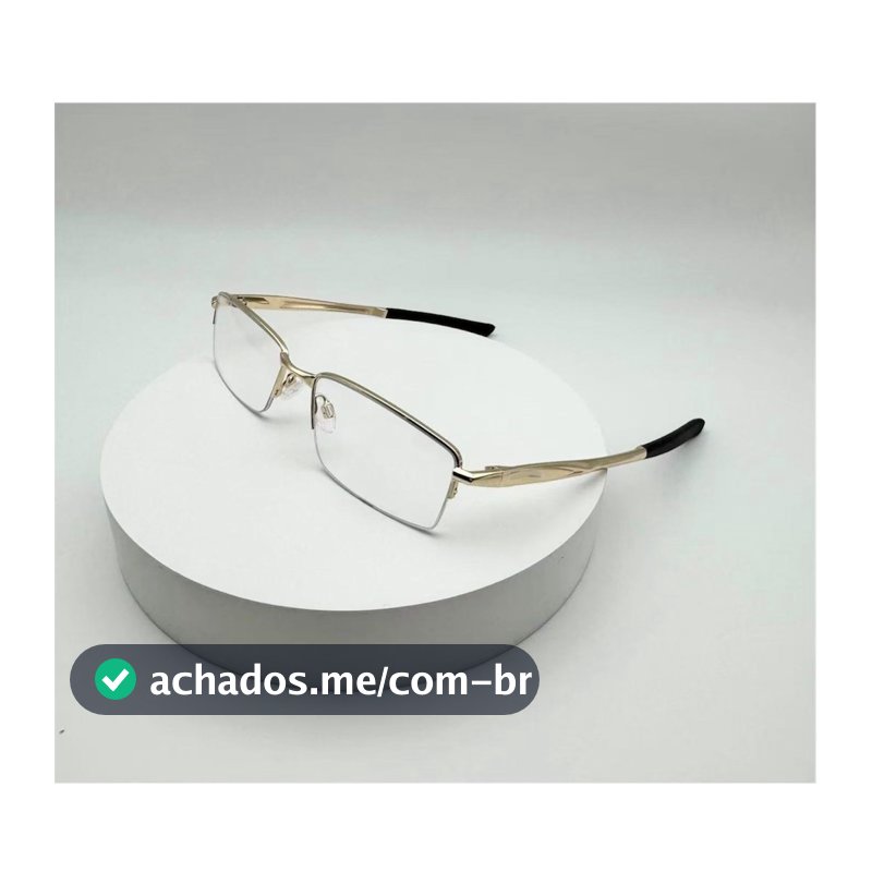 Armação de óculos retangular de metal