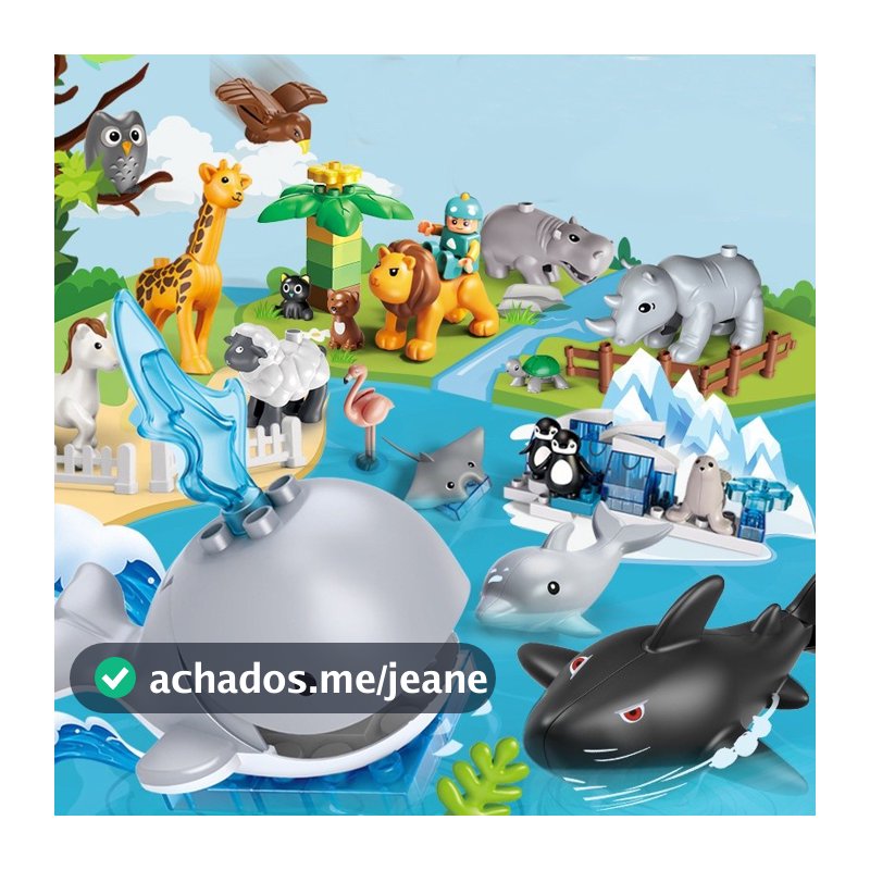 Blocos De Animais Dinossauro Tigre Elefante Tamanho Grande Tijolos De Construção DIY Brinquedos Educativos Para Crianças