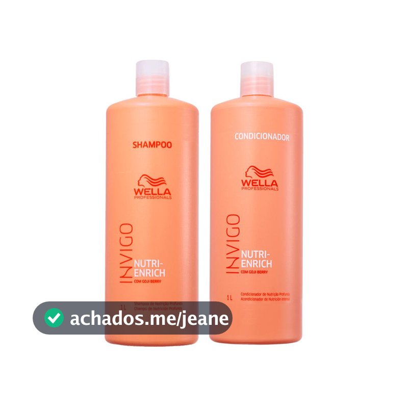 Kit Wella Pro Invigo Enrich Shampoo 1L + Condicionador 1L