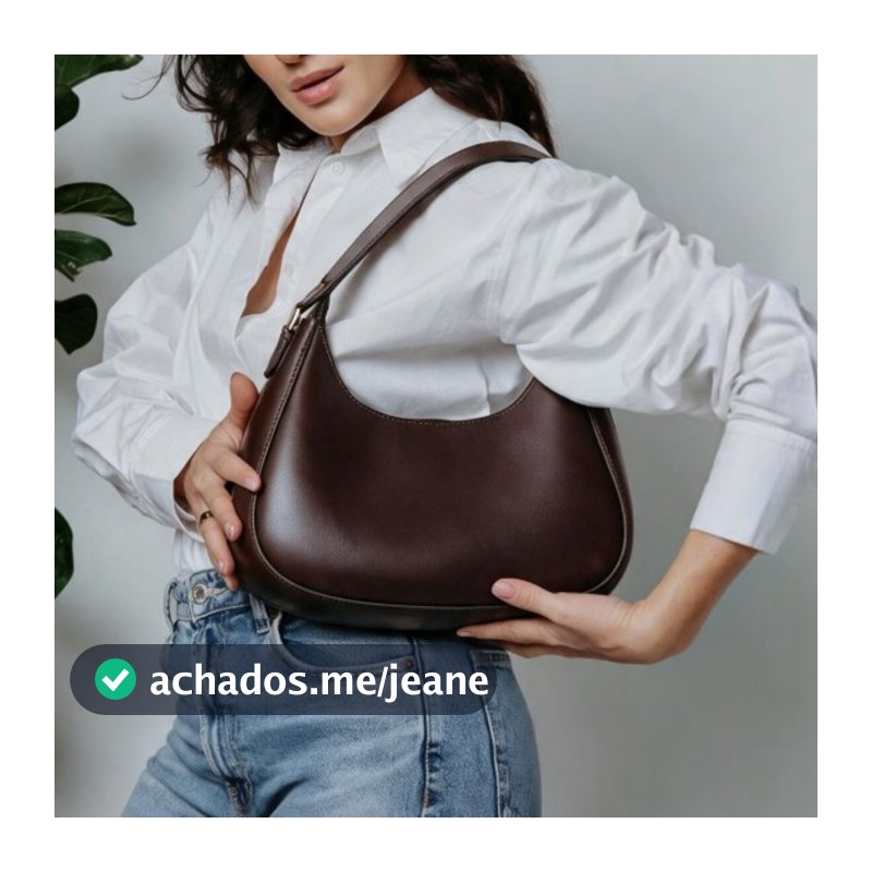 Bolsa Feminina Café Baguete Espaçosa De Ombro Estilosa Casual
