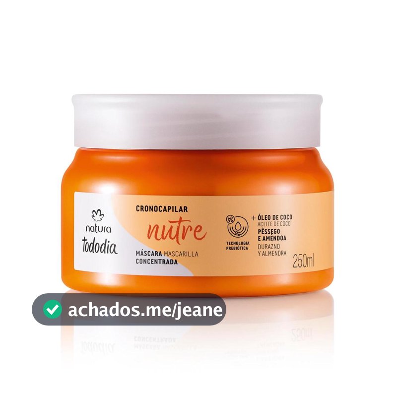 Máscara Concentrada Crono Capilar Tododia Nutre 250 ml