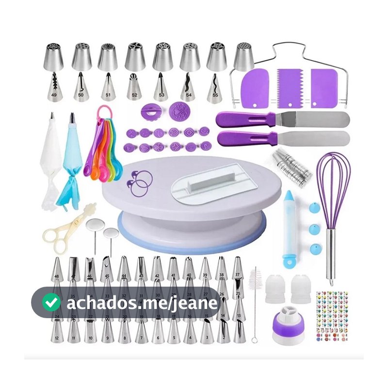 Kit Confeiteiro Completo Bicos De Confeitar,137 Pcs, para bolos/doces,Kit Confeiteiro Bailarina Completo Profissional