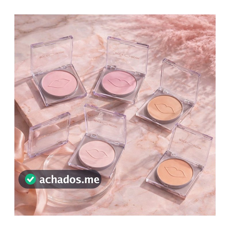 Pó Compacto Translúcido Boca Rosa 9g – Efeito Matte, Controle de Oleosidade e Fixação Duradoura