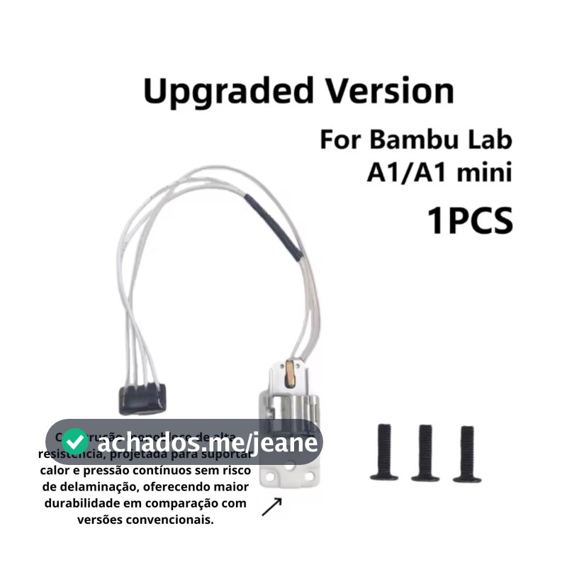 Conjunto Aquecimento Hotend Bambu Lab A1 A1 Mini | Heating Assembly Atualizado | Alta Durabilidade