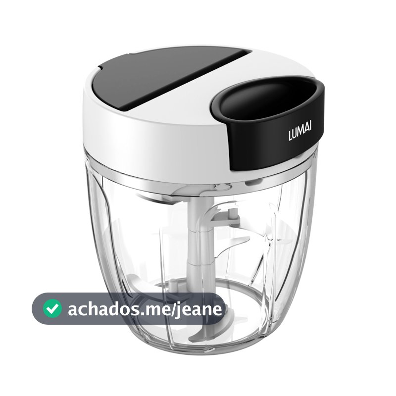 LUMAI Processador Triturador Manual de Alimentos e Legumes Palermo 900ml Picador com Lâminas de Inox