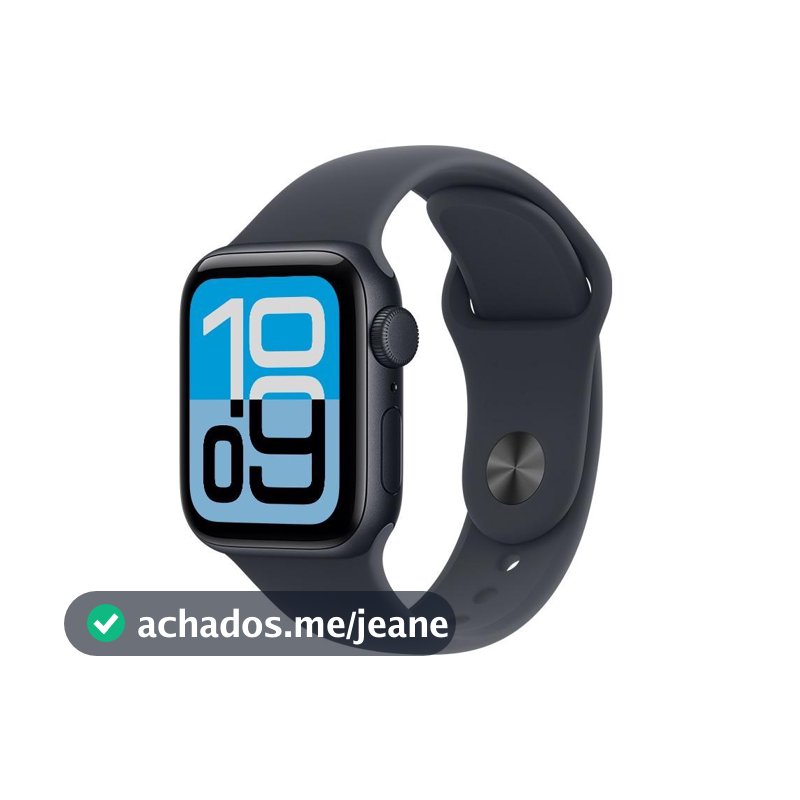 Apple Watch SE 3 GPS - Caixa meia-noite de alumínio – 40 mm - Pulseira esportiva meia-noite – P/M