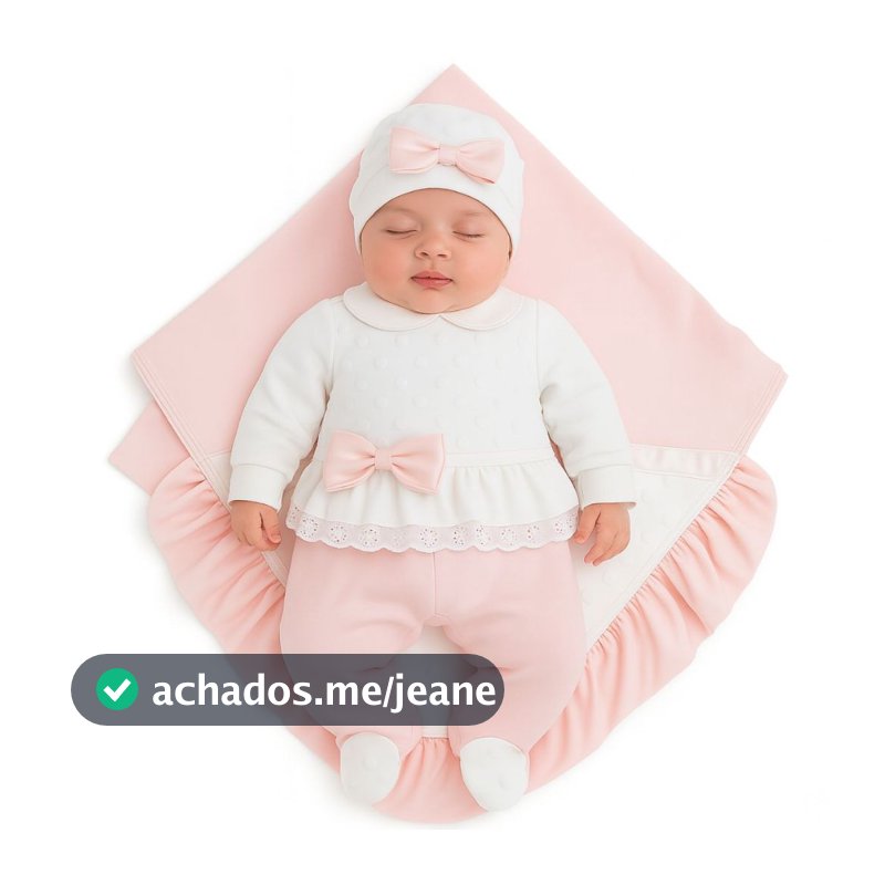Saída Maternidade Bebê Luxo 4 Peças Booble Soft Saída Maternidade Quentinha Kit Maternidade Completo