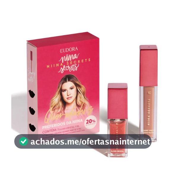 Queridinhos da Niina Secrets: Batom Líquido Matte Rose Gardenia + Gloss Rubi Crystal