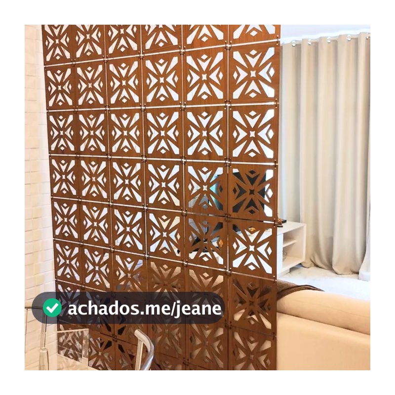 Kit 20 Placas Mdf Divisórias de Ambientes Biombos Madeira Decore Sala Quarto Moldura Repartição