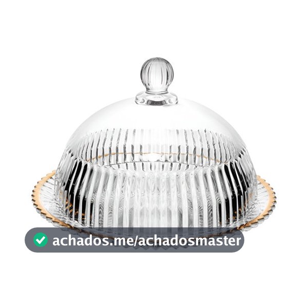Queijeira Wolff Imperatriz De Cristal Fio De Ouro 20cm