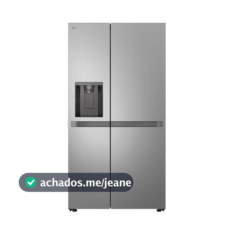 Refrigerador Smart Side by Side LG de 02 Portas Frost Free Inverter, 638L, Inox - GC-L267KLQ