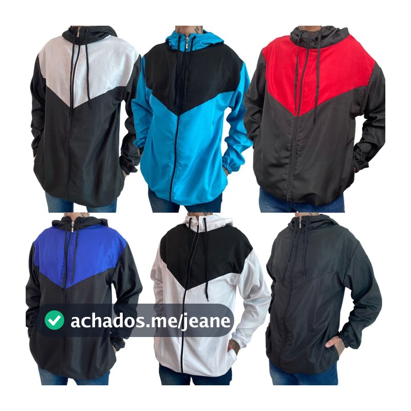Corta-Vento Masculina Lisa |  Casual, Academia e Esportes