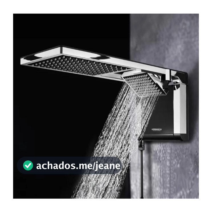 Chuveiro Lorenzetti Acqua Duo Multi Temperatura Preto/Cromado 7800W