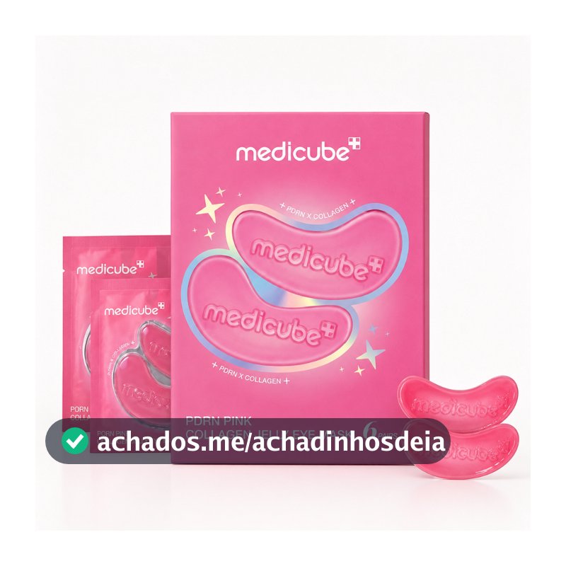 Medicube PDRN Pink Collagen Jelly Eye Mask | Máscara Hidrogel para Área dos Olhos (1 Par)