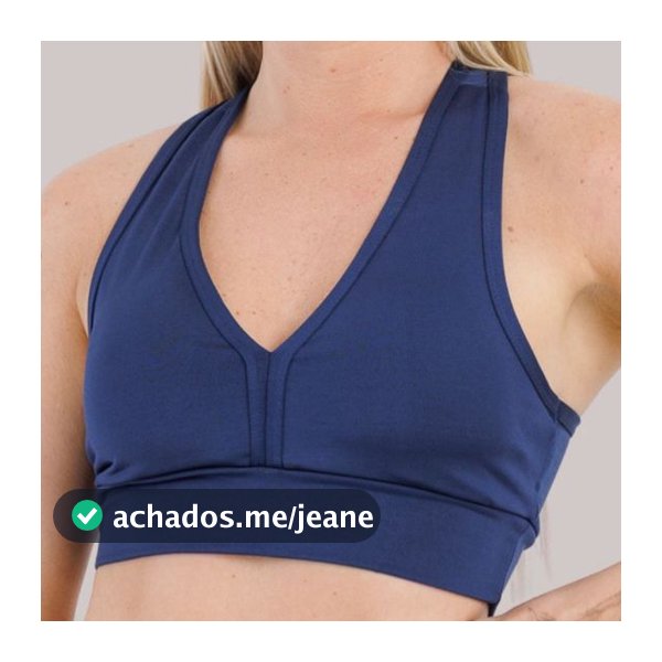Top Fitness Feminino Decote V Aberto Alta Sustentação Suplex Academia Conforto Premium RL Fitness