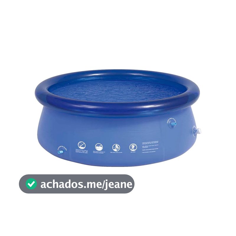 Piscina Inflavel Redonda 1400 Litros Infantil Adulto com Kit Reparo Fun Resistente Mor