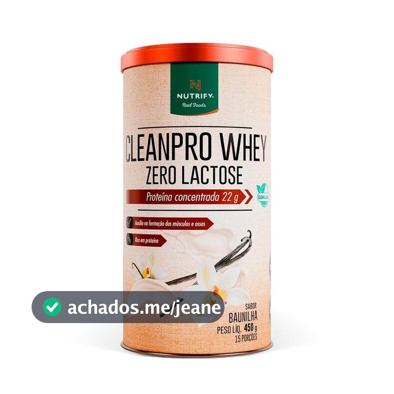 Nutrify CleanPro Whey Zero Lactose 450g