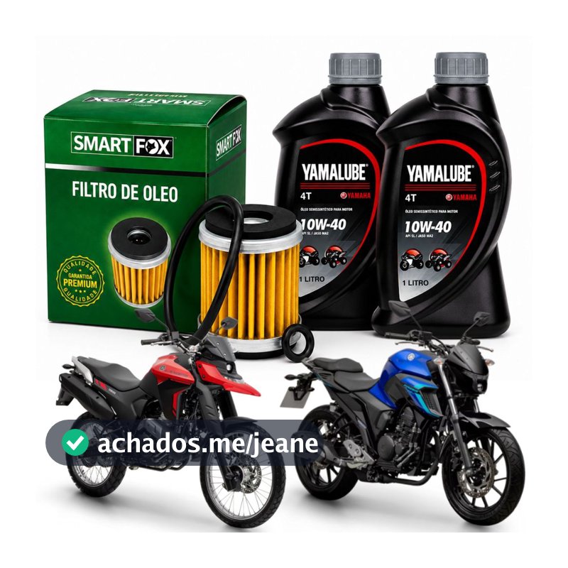 KIT TROCA OLEO 10W40 + FILTRO E ORIING FAZER 250 FZ25 XTZ LANDER 250