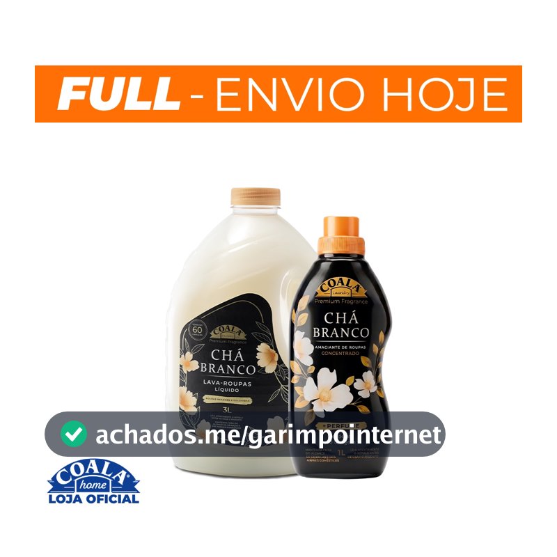 Kit Coala Laundry Chá Branco - 1 Lava Roupas 3L + 1 Amaciante Concentrado