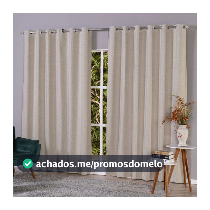Cortina Linho 100% Blackout Para Sala Quarto Premium 3,00x2,30/2,50/2,80