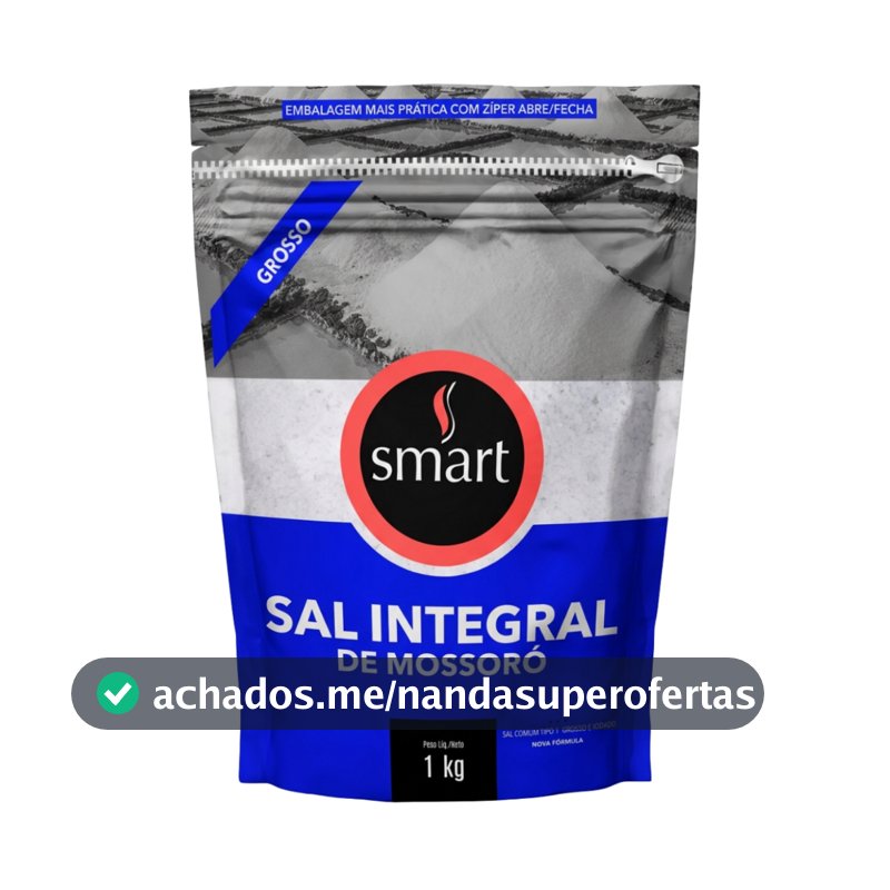 Sal Marinho Integral De Mossoró Grosso Smart 1kg