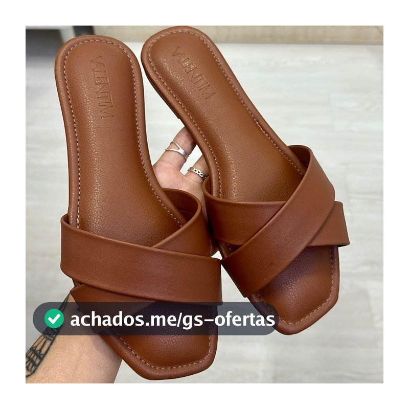 Sandália X Feminina Moda Rasteira Valentim Conforto e Estilo