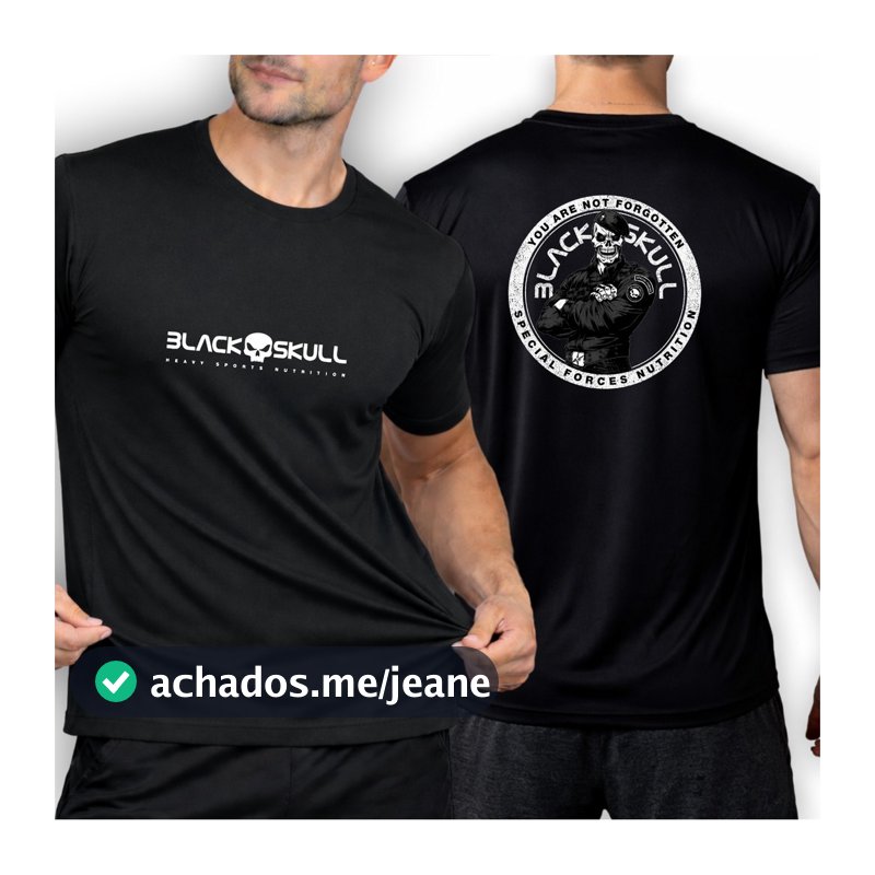 Camisa Camiseta Dry Fit Masculino BLACK 02 Maromba Corrida Treino Esporte Academia Passeio