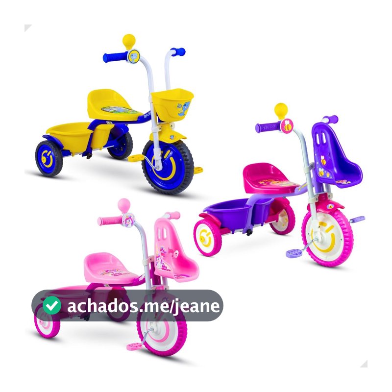 Motoca Motinha Triciclo Infantil Com Pedal Menino Menina