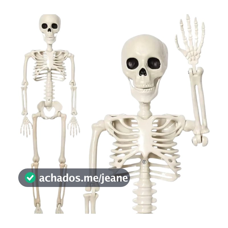 Caveira  Esqueleto Assustador Grande Realista 1,65cm Decoração De Festa Halloween
