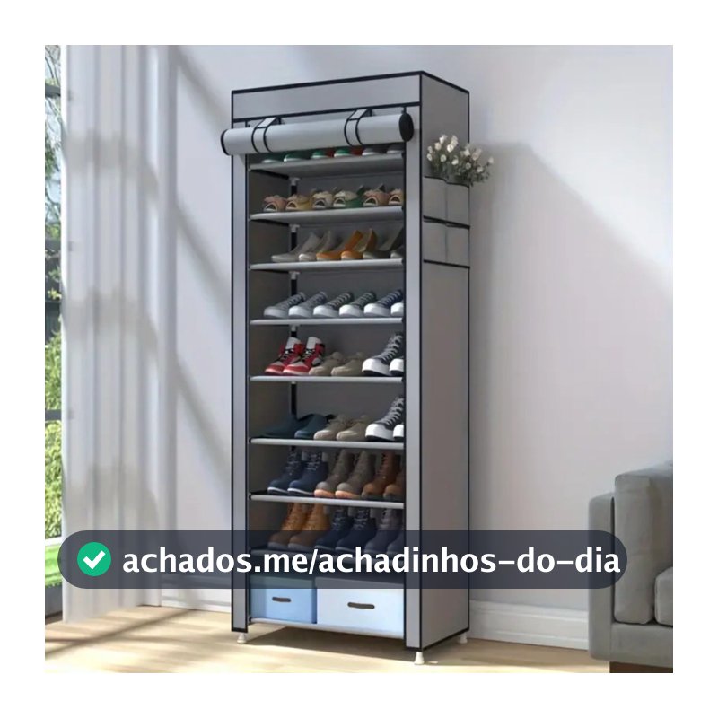 Sapateira com 9 Prateleiras 9 andares para Organizar Sapatos Calçados Chinelo Roupa Objetos 24 Pares a