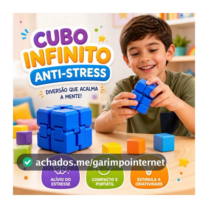 Recurso Terapêutico Cubo do infinito | Autismo TEA TDAH Ansiedade | Foco Concentração | Brinquedo Sensorial