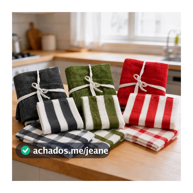 Kit Pano de Prato-Pano de Copa 4 peças