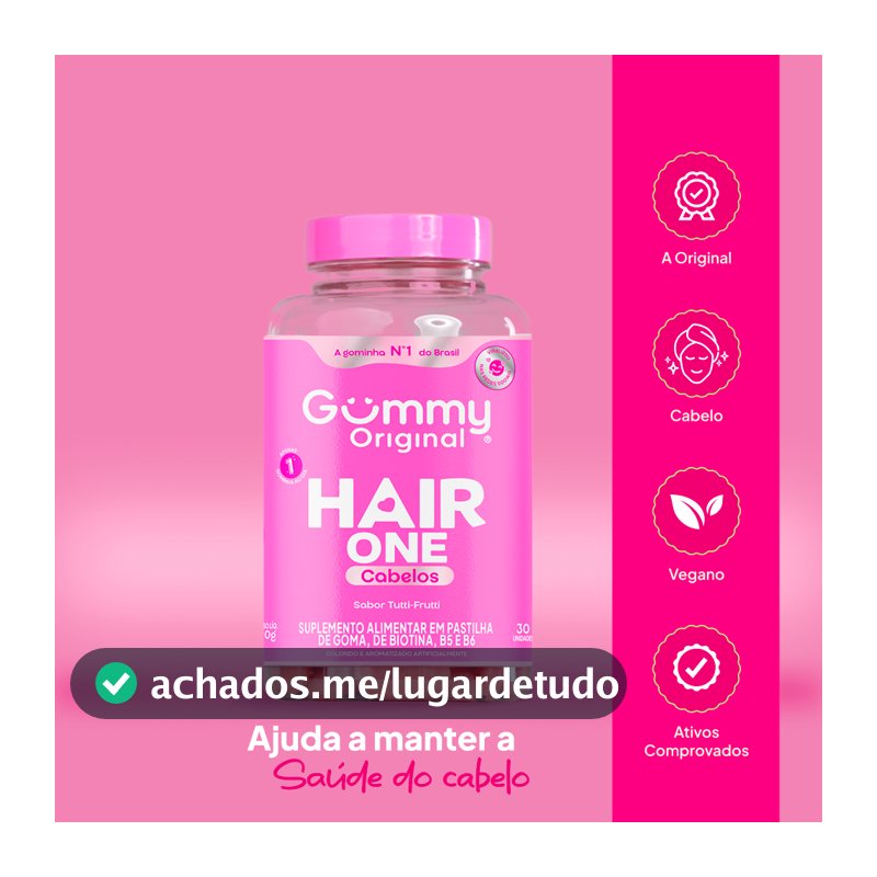 Gummy Original - Hair Suplemento Vitamina Para Cabelo E Unhas Em Goma