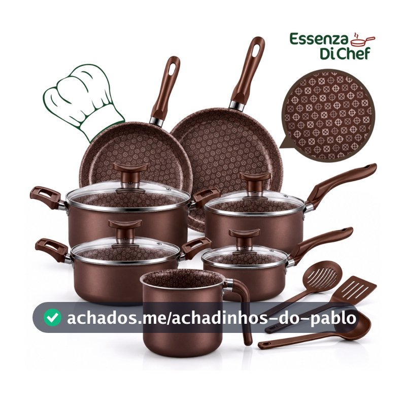 Conjunto de Panelas Antiaderente 10 Peças Prime Alumínio Teflon Com Tampa De Vidro Jogo De Panelas Kit De Panelas