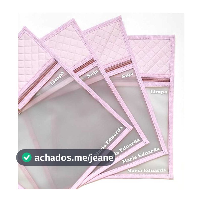 Kit 4 Saquinhos Organizador Impermeável para Troca de Roupas (maternidade/creche/escola/piscina/clube/natação) + BRINDE