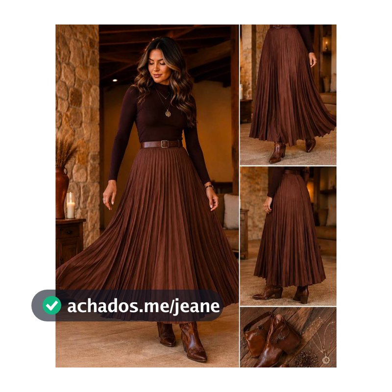 saia longa plissada em crepe com forro e elástico no cós saia elegante e sofisticada ideal para todas ocasiões