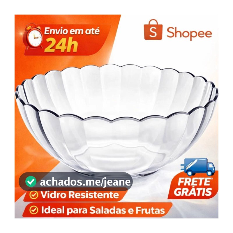 Bowl Tigela De Sobremesa Vidro 1L Tigelas Sobremesa Bella Pote Marinex Saladeira  De Vidro 1L Nadir